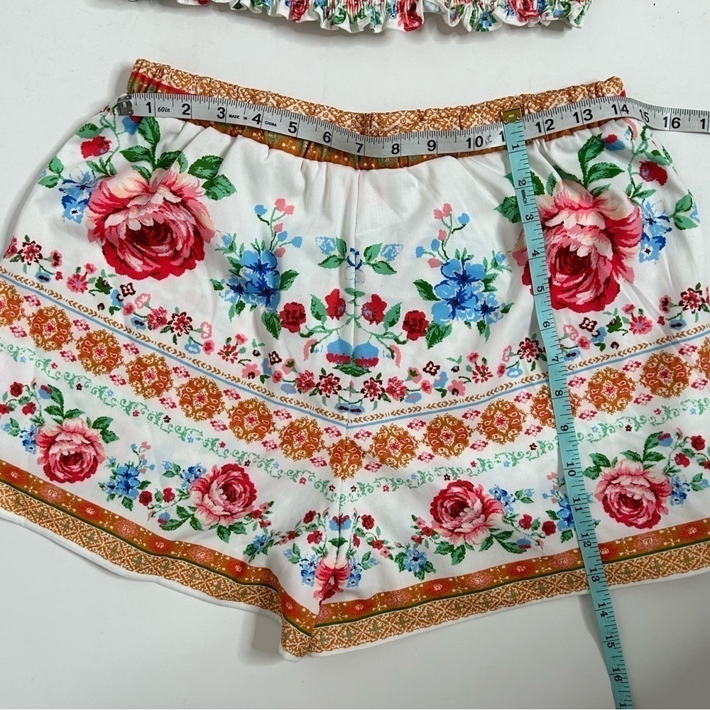 Pink Lily Memorize Floral Print Top and Short Set - Picture 16 of 16